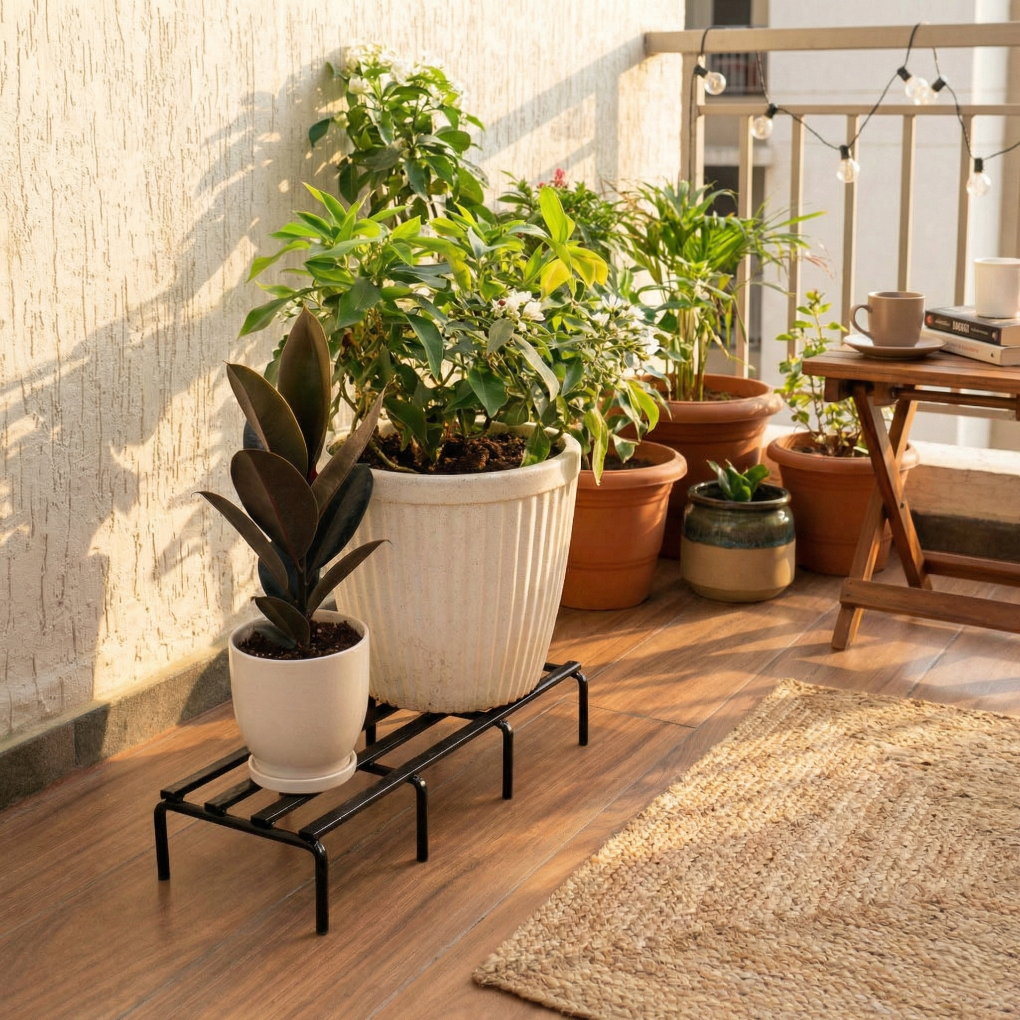 ARMADA Rectangular Plant Stand Metal