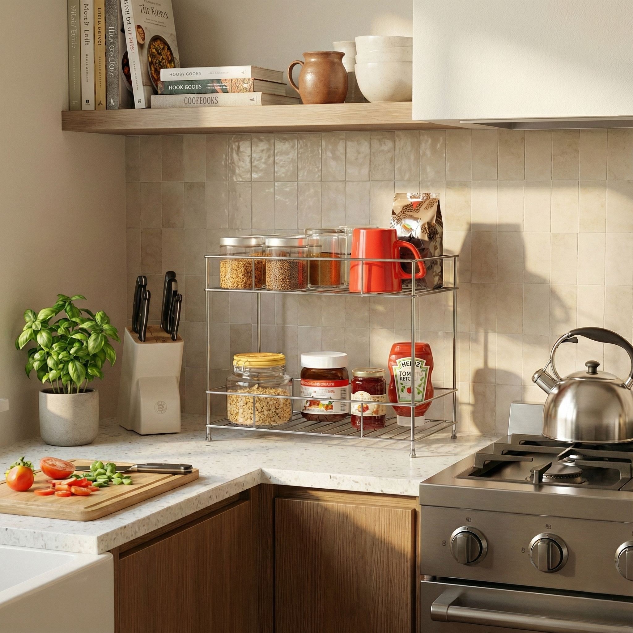 NEXA 2-Tier Standing Spice Rack Storage Container