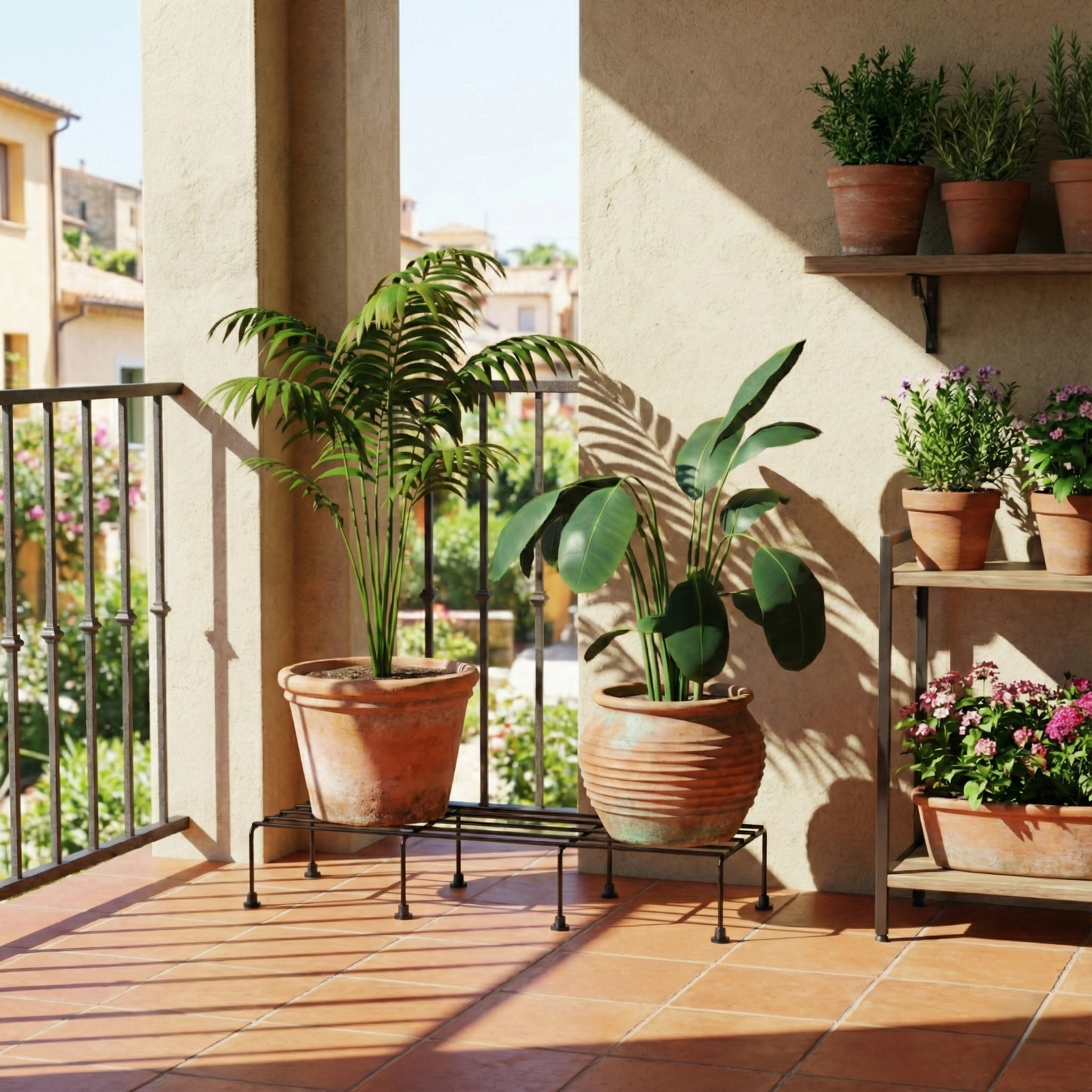 TITAN Rectangular Plant Stand Metal