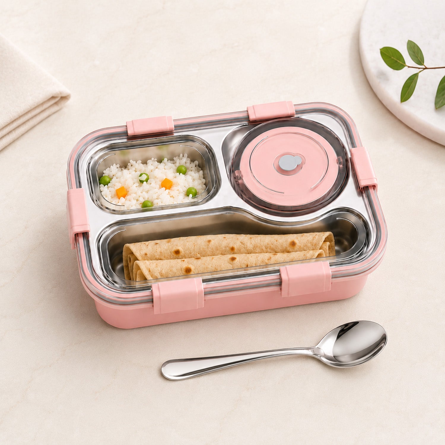 Stainless Steel Lunch Box - PK2 #Design_PK2