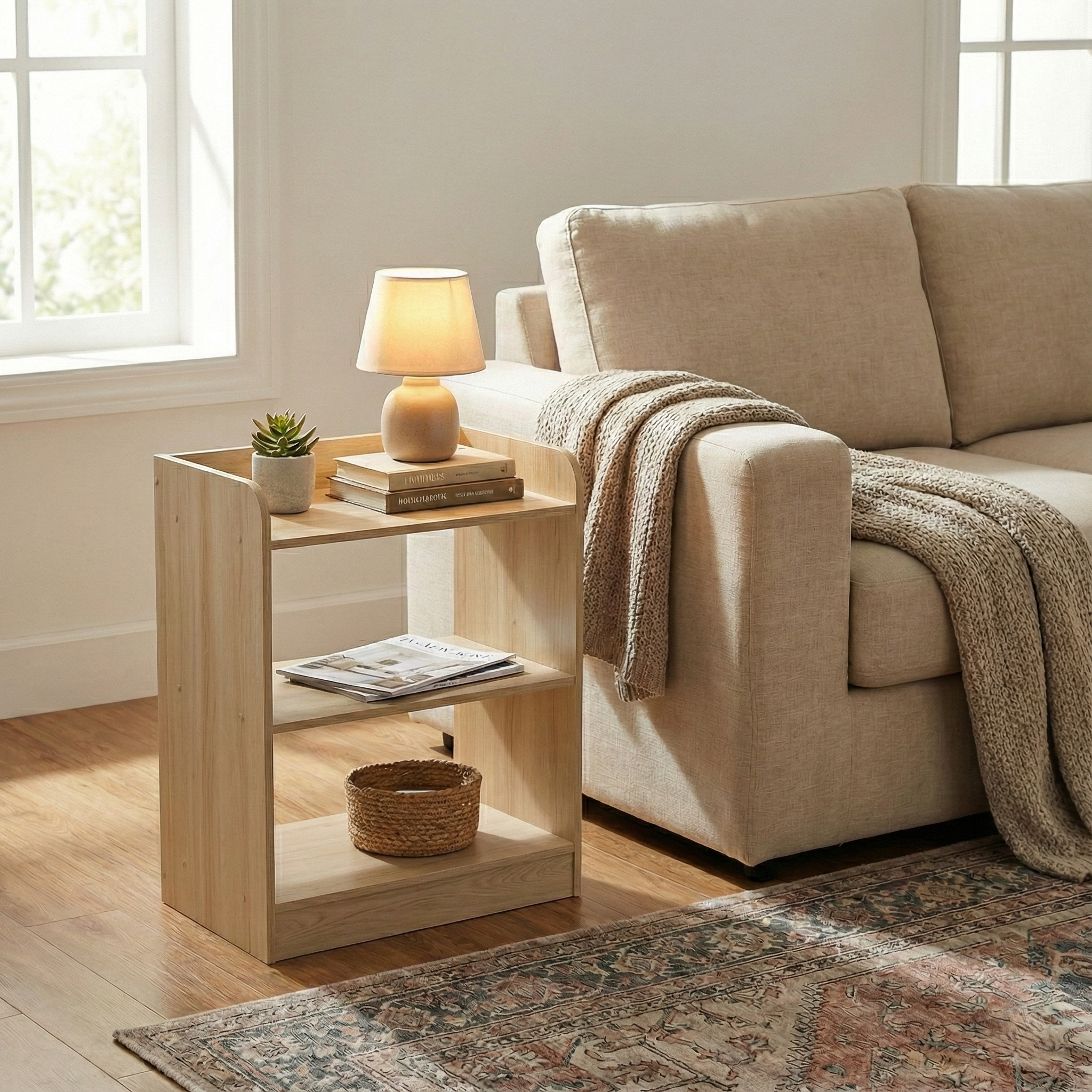 SOMNIA Side Table -Asian Walnut