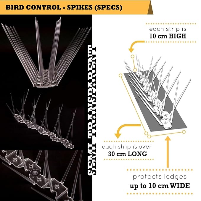 Pigeon Spikes for Balconies and AC