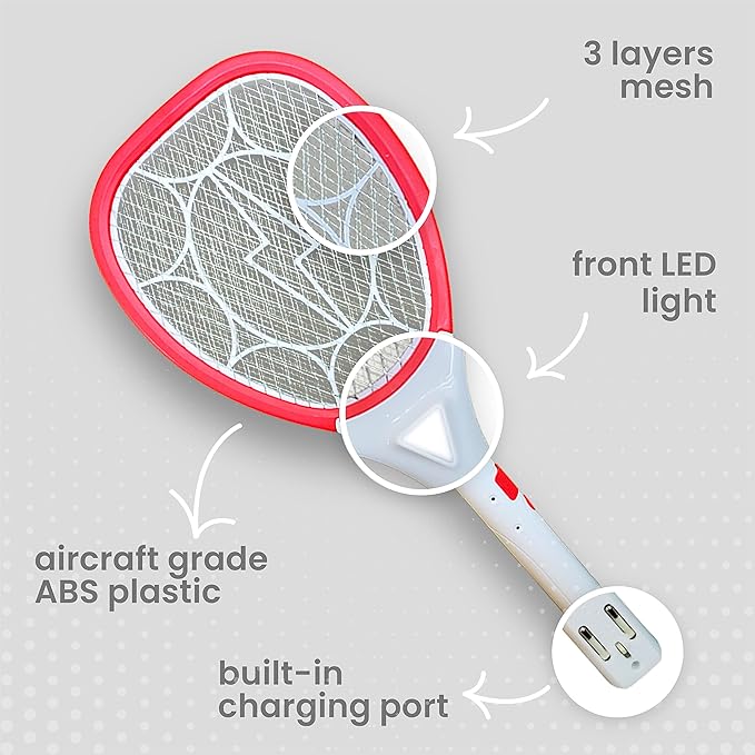 Mosquito Bat Rechargeable with Bright LED COB