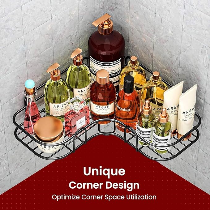 Bathroom Caddy Shelf Rack for Corner Walls