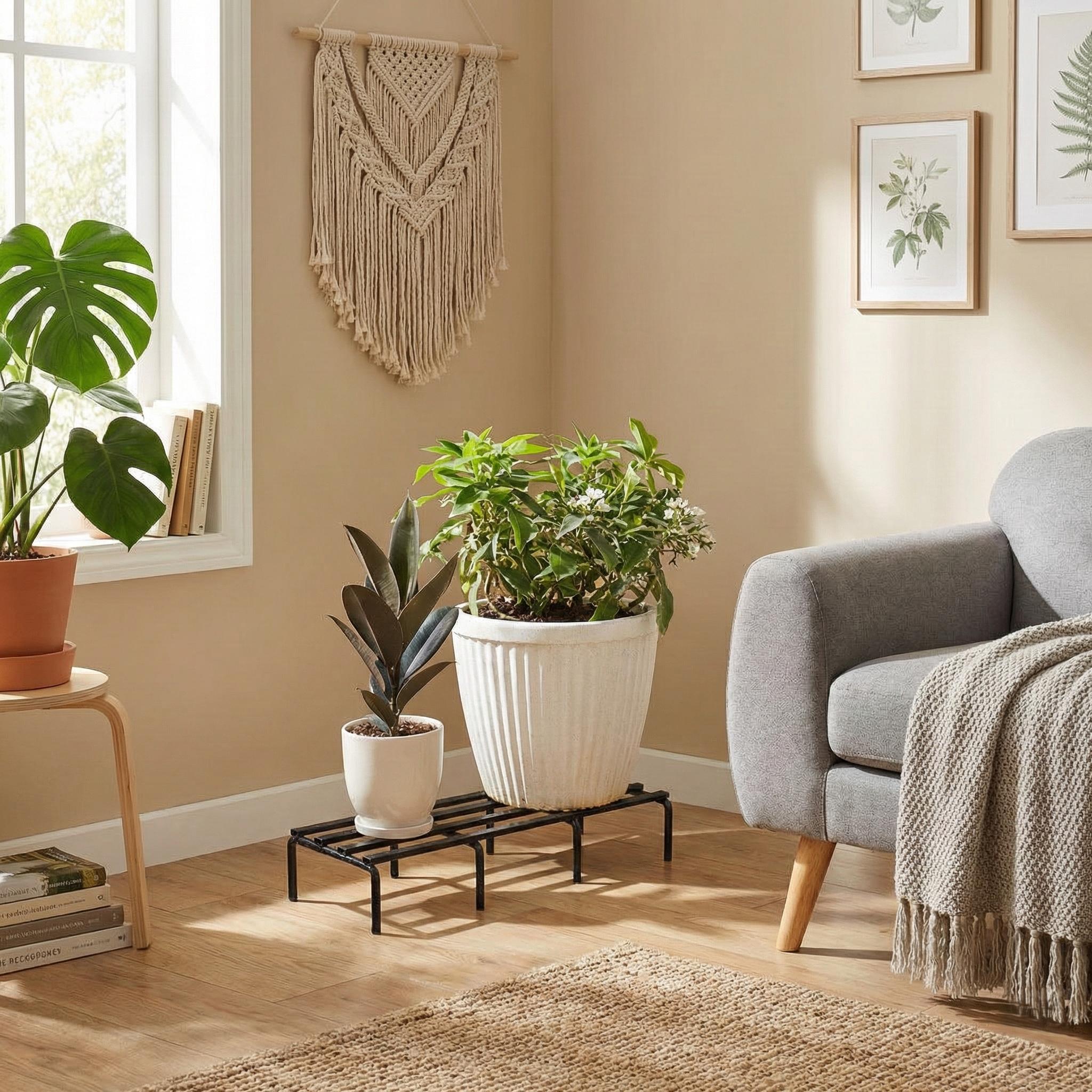 ARMADA Rectangular Plant Stand Metal