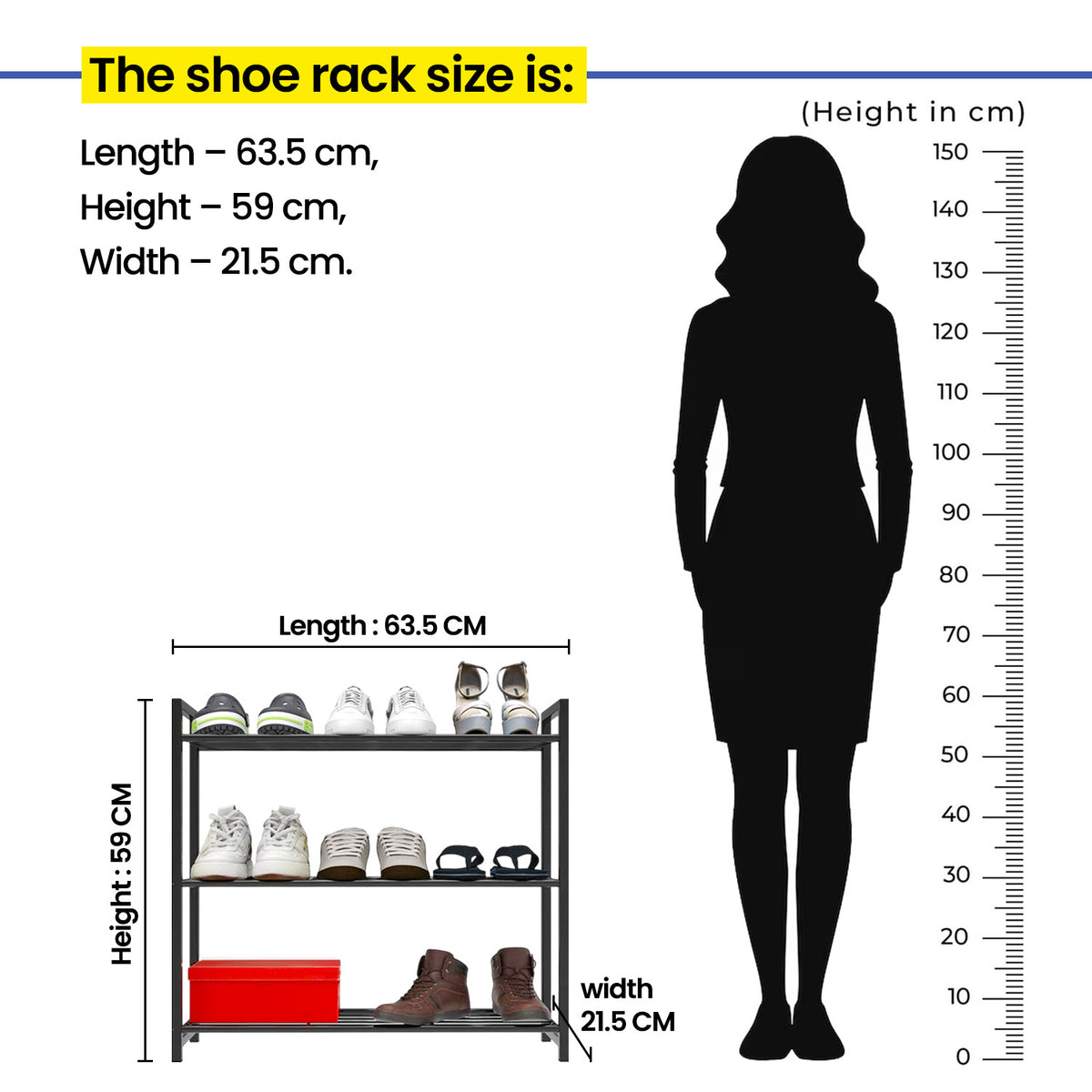 STEPMATE 3-Tier Industrial Metal Shoe Rack – Heavy-Duty Entryway Stora