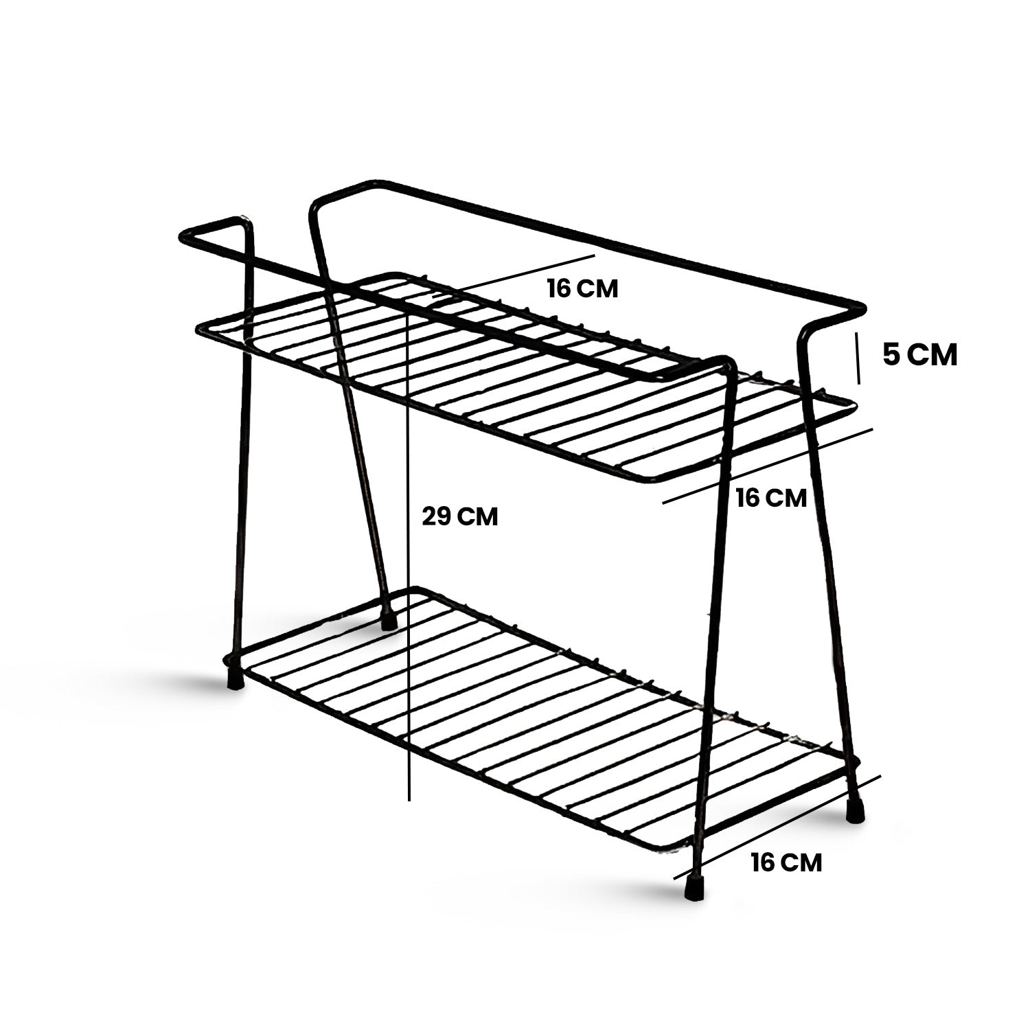 2-Tier Standing Spice Rack Storage Container