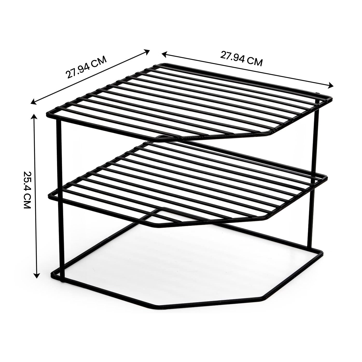 3-Tier Steel Corner Storage Rack