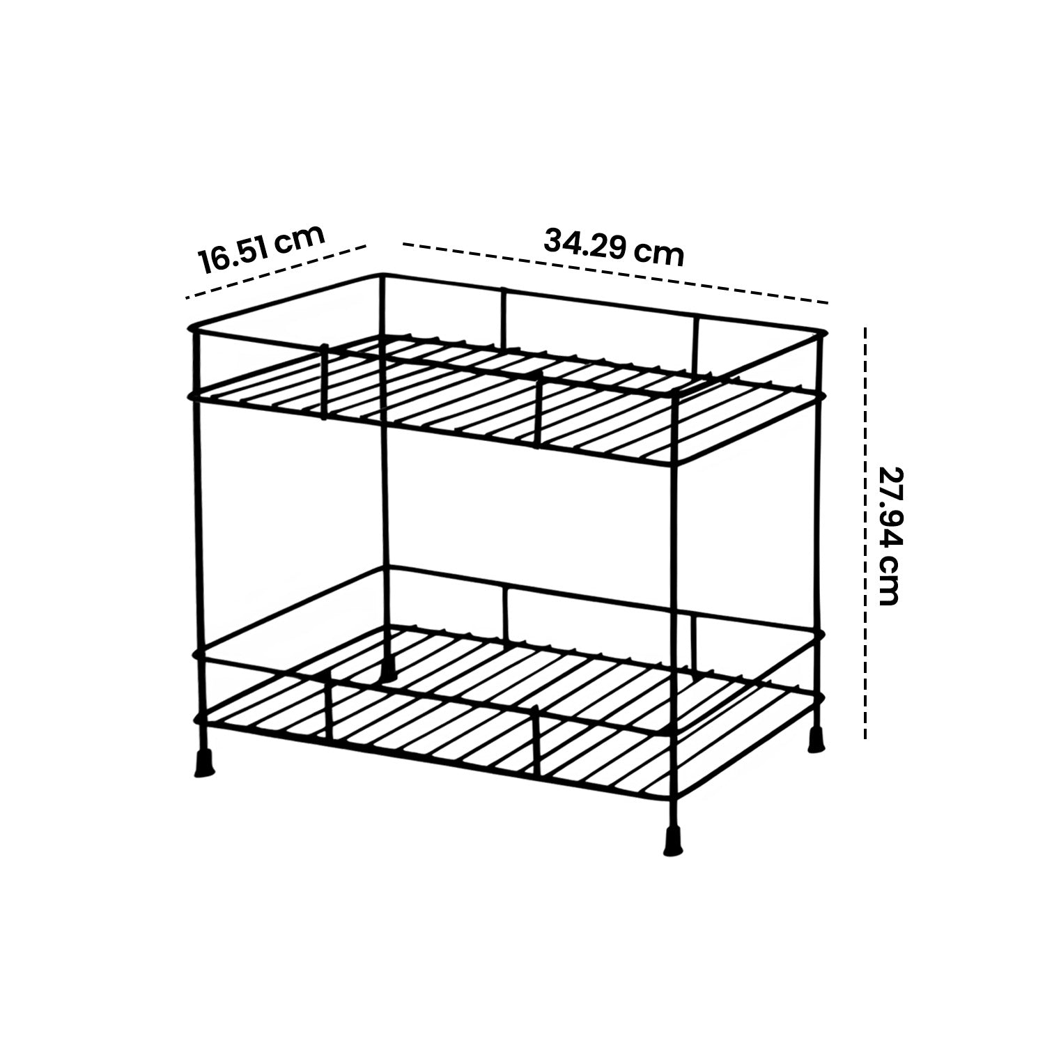 2-Tier Standing Spice Rack Storage Container