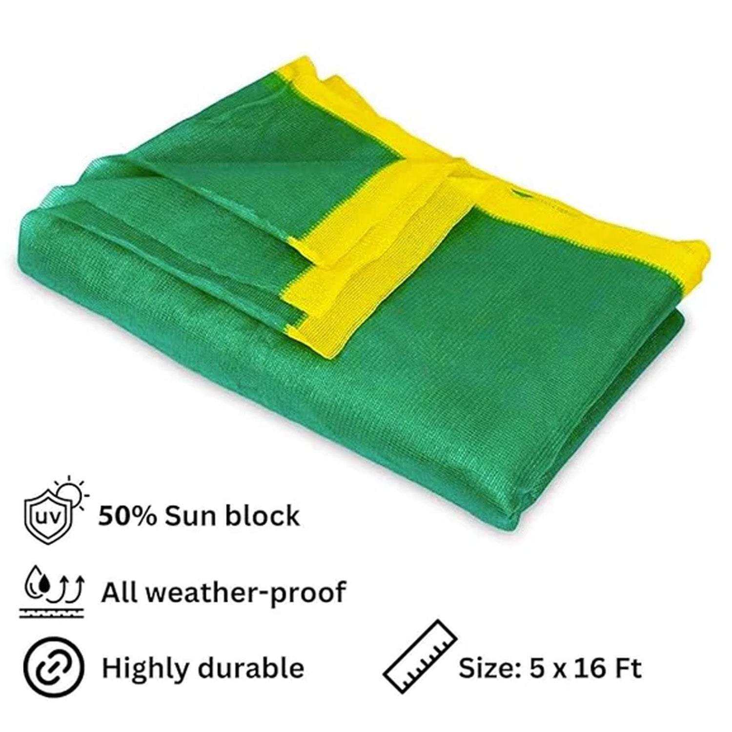 Green Shade Net 50 Percent Sun Block Shade Sail