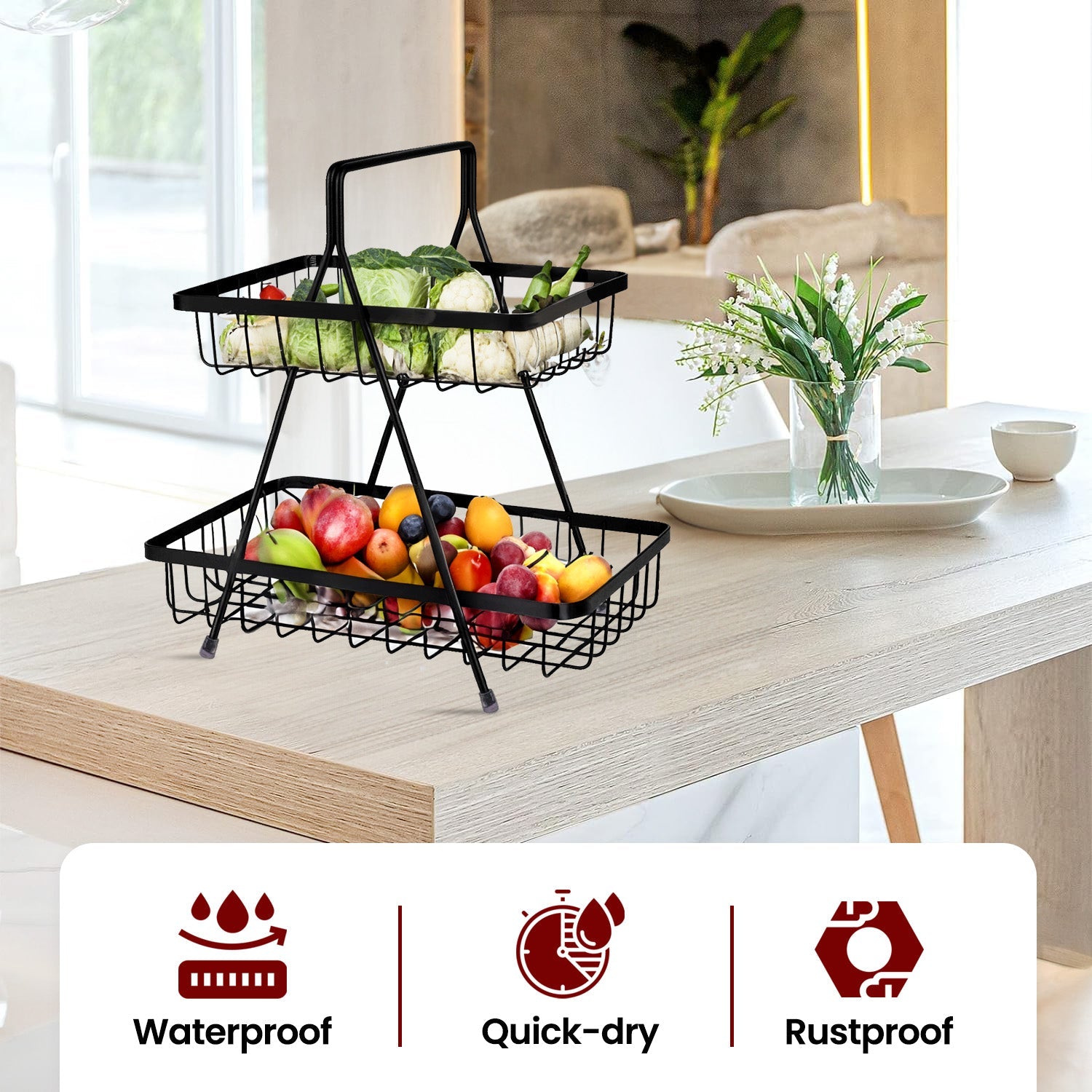 2-Tier Fruit & Vegetable Basket