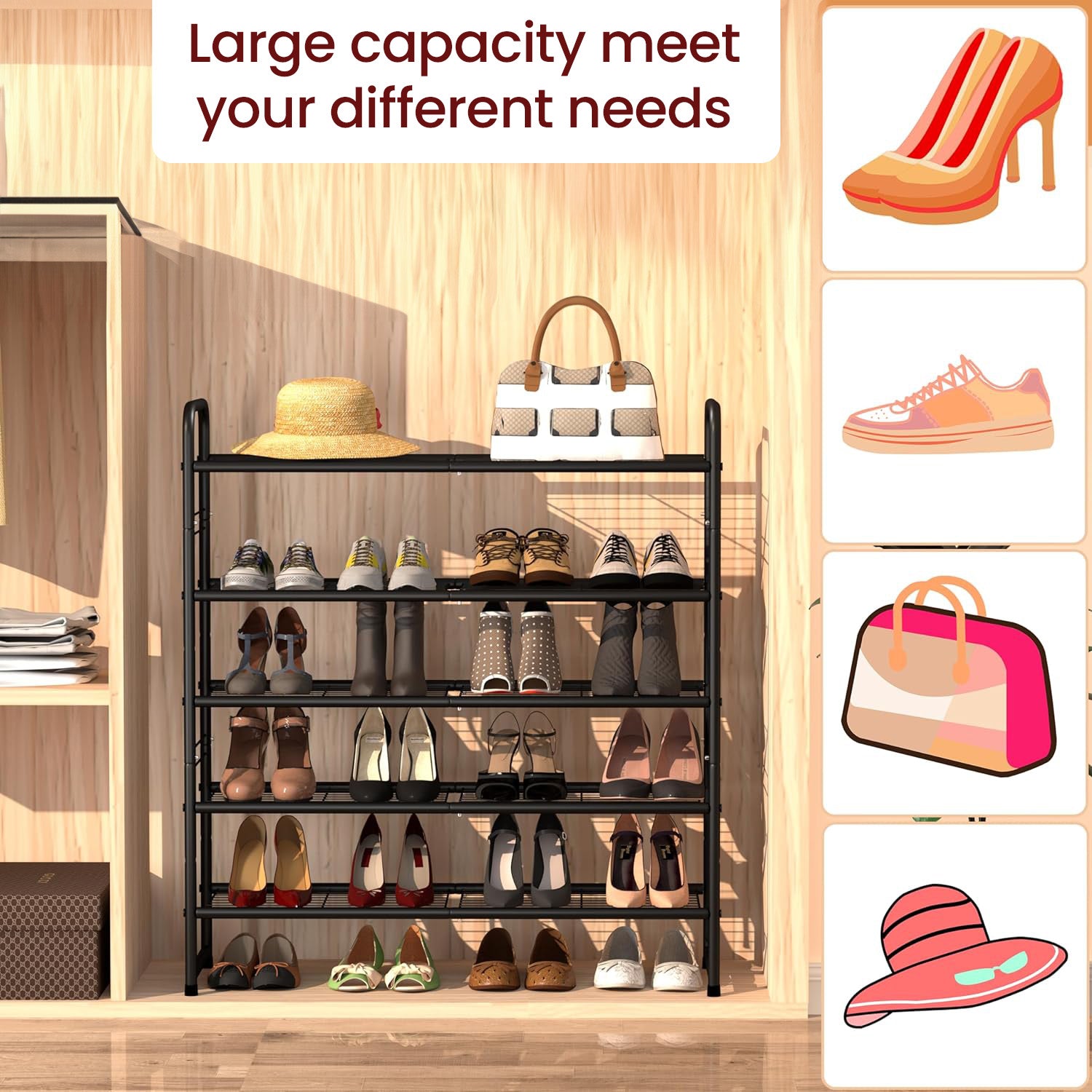 Metal Shoe Rack for Home