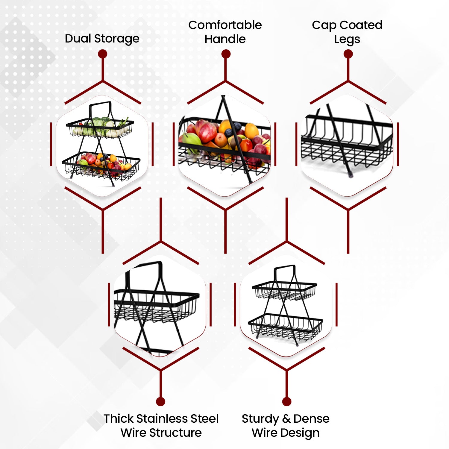 2-Tier Fruit & Vegetable Basket