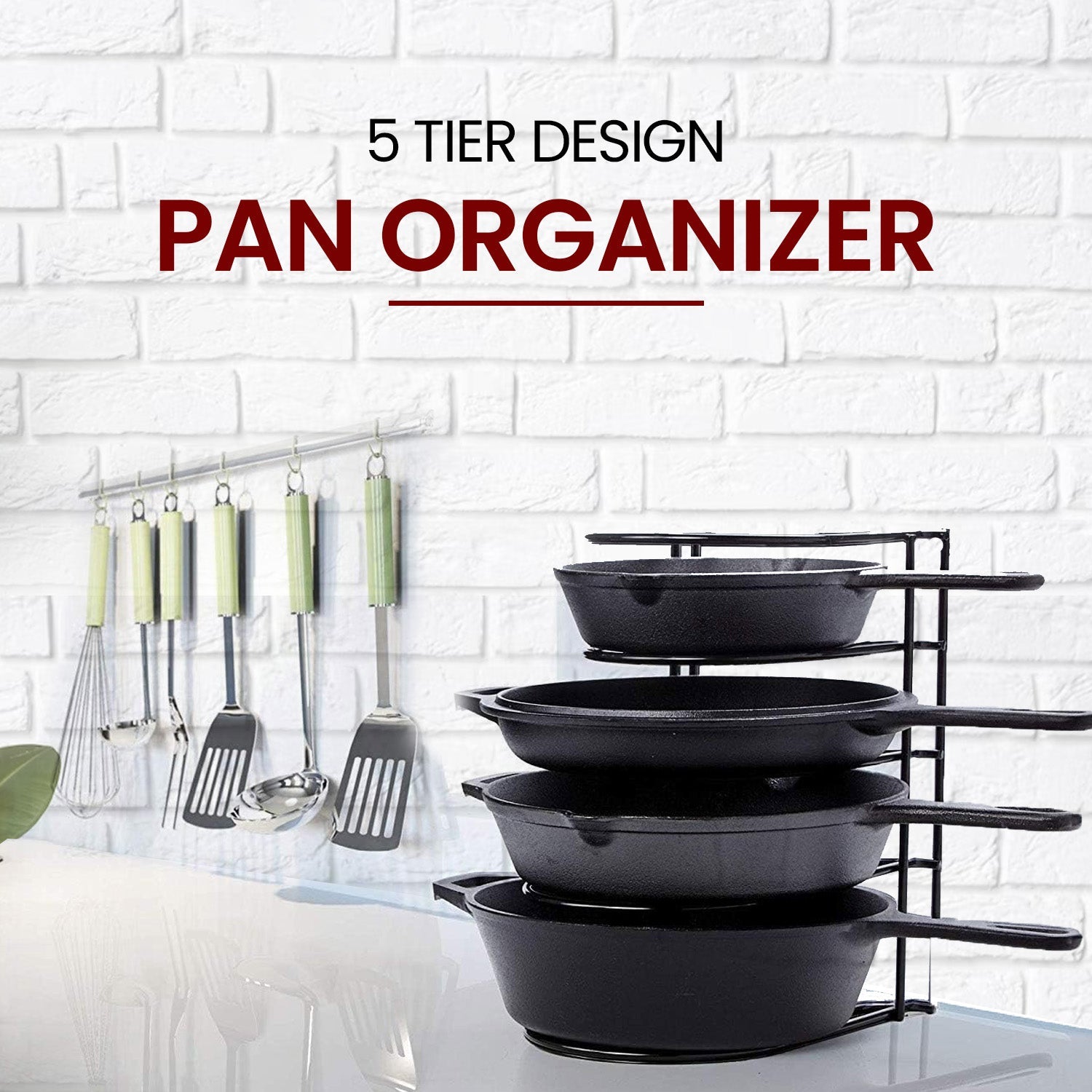 5 Tier Pan & Pot Rack Holder