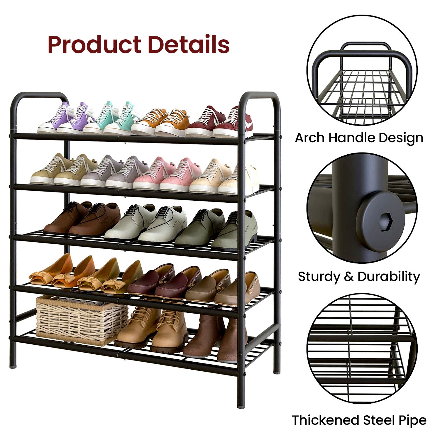 Metal Shoe Rack for Home