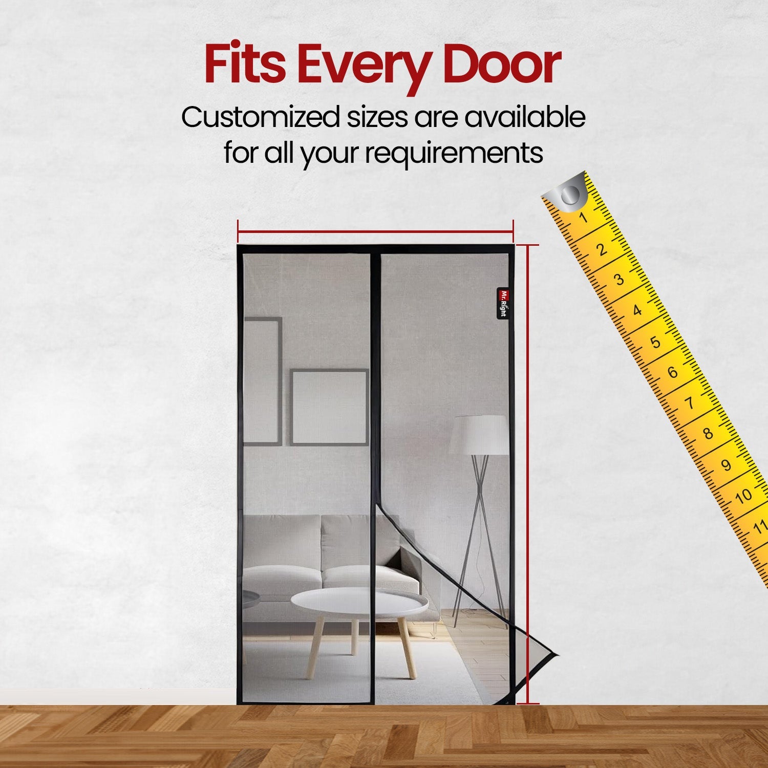 Mosquito Net for Doors, Pre-stitched Net with Magnetic Auto-close