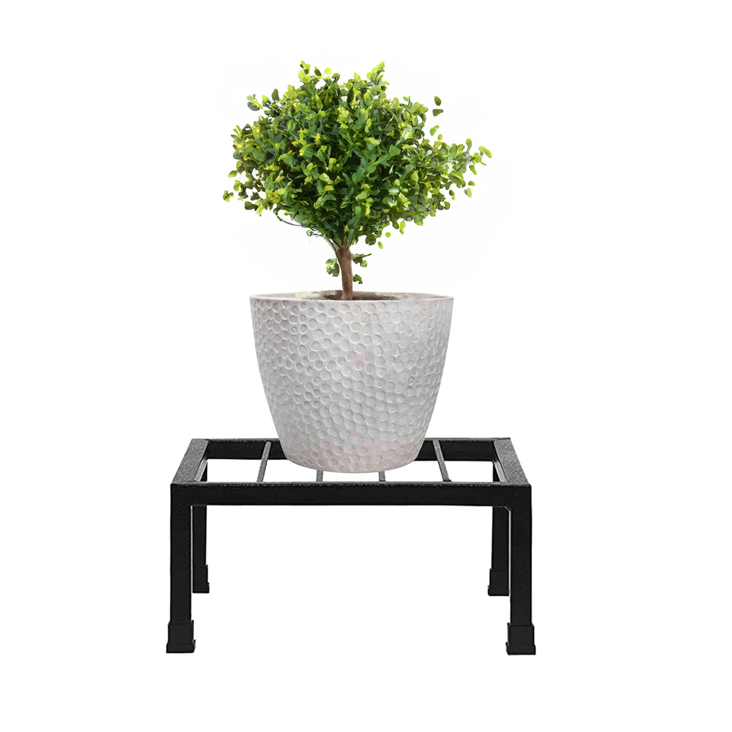 MAGNUS Thick Metal Plant Stand for Balcony (Square) | Pots Planter Stand for Indoor & Outdoor Garden (Black)