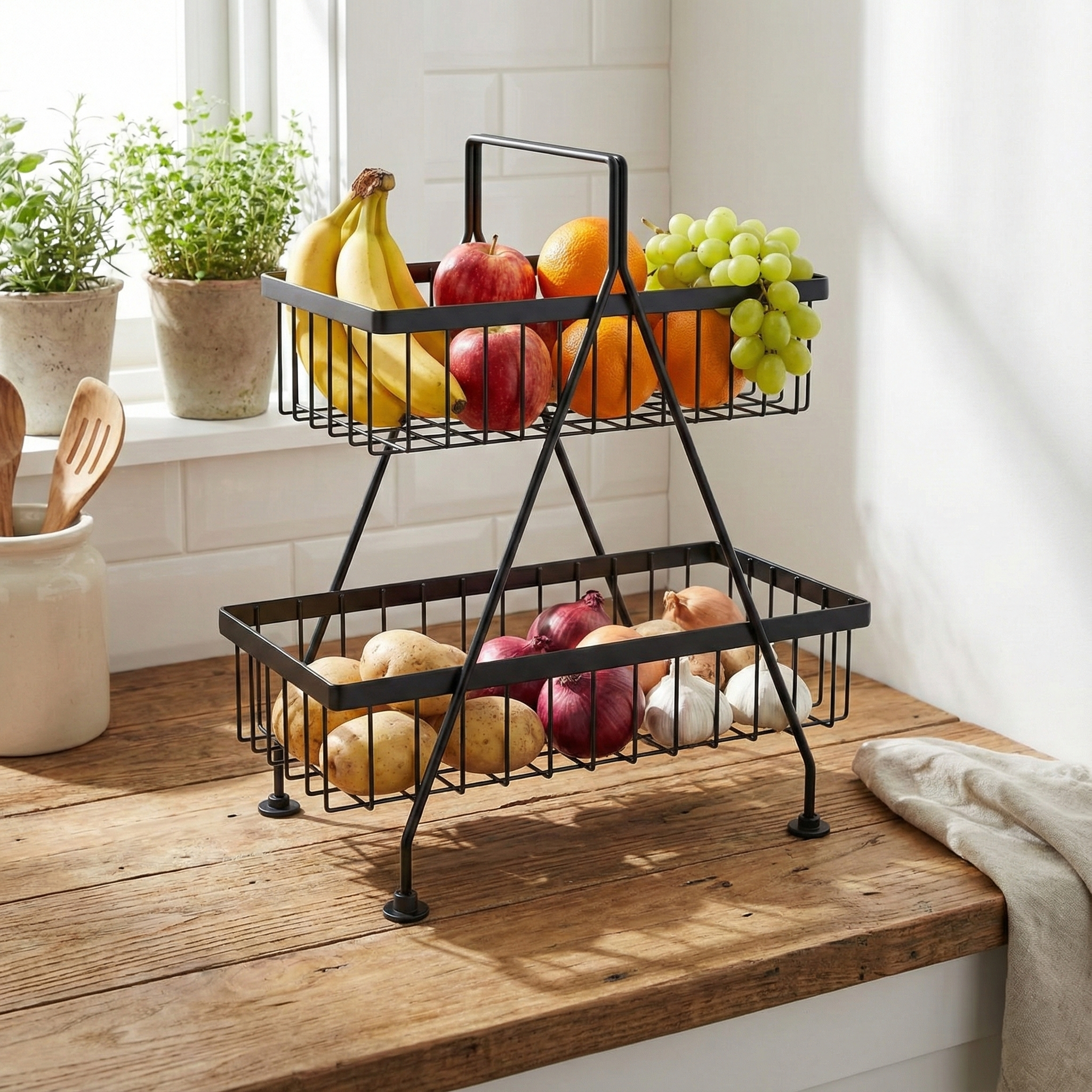 FRESO 2-Tier Fruit & Vegetable Basket