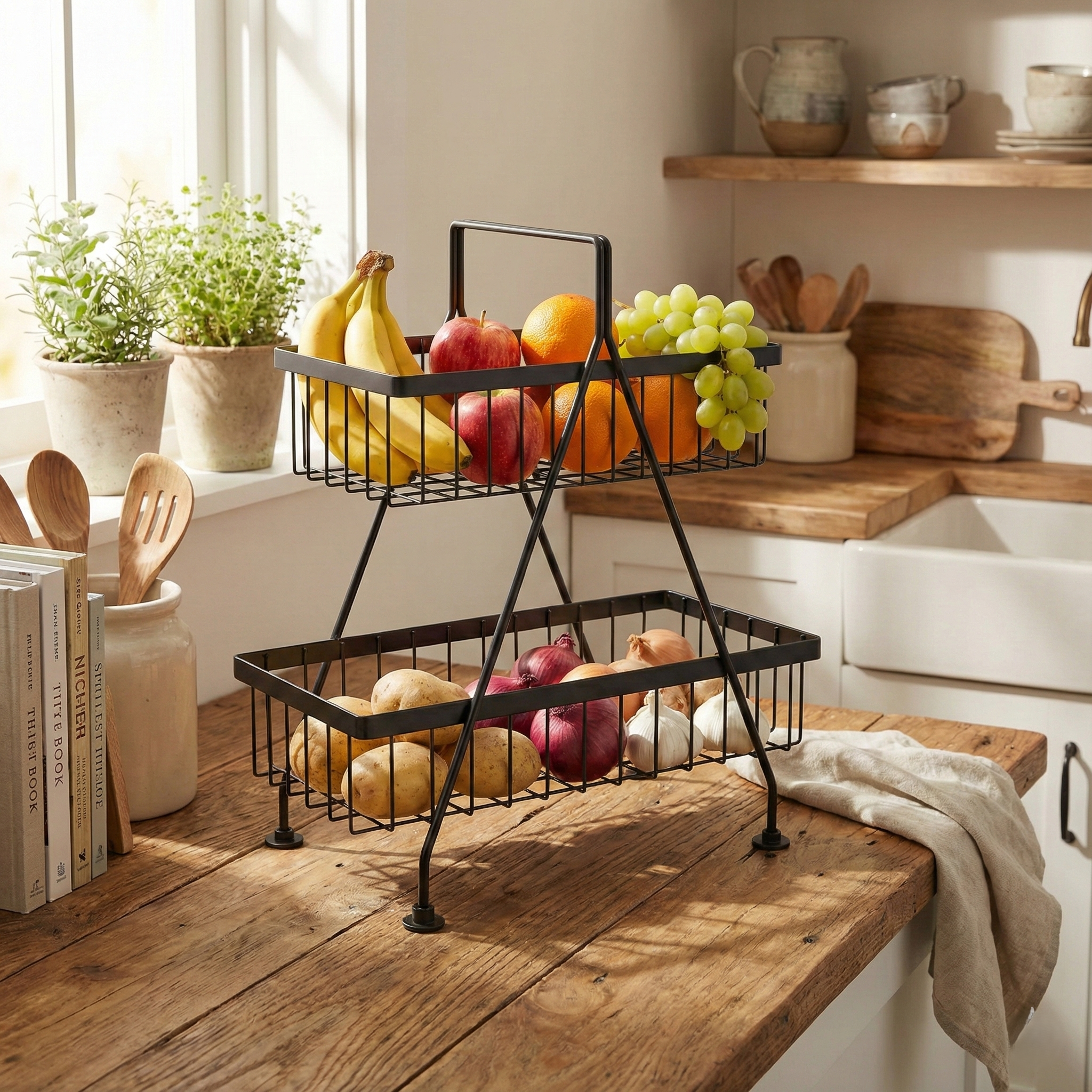 FRESO 2-Tier Fruit & Vegetable Basket