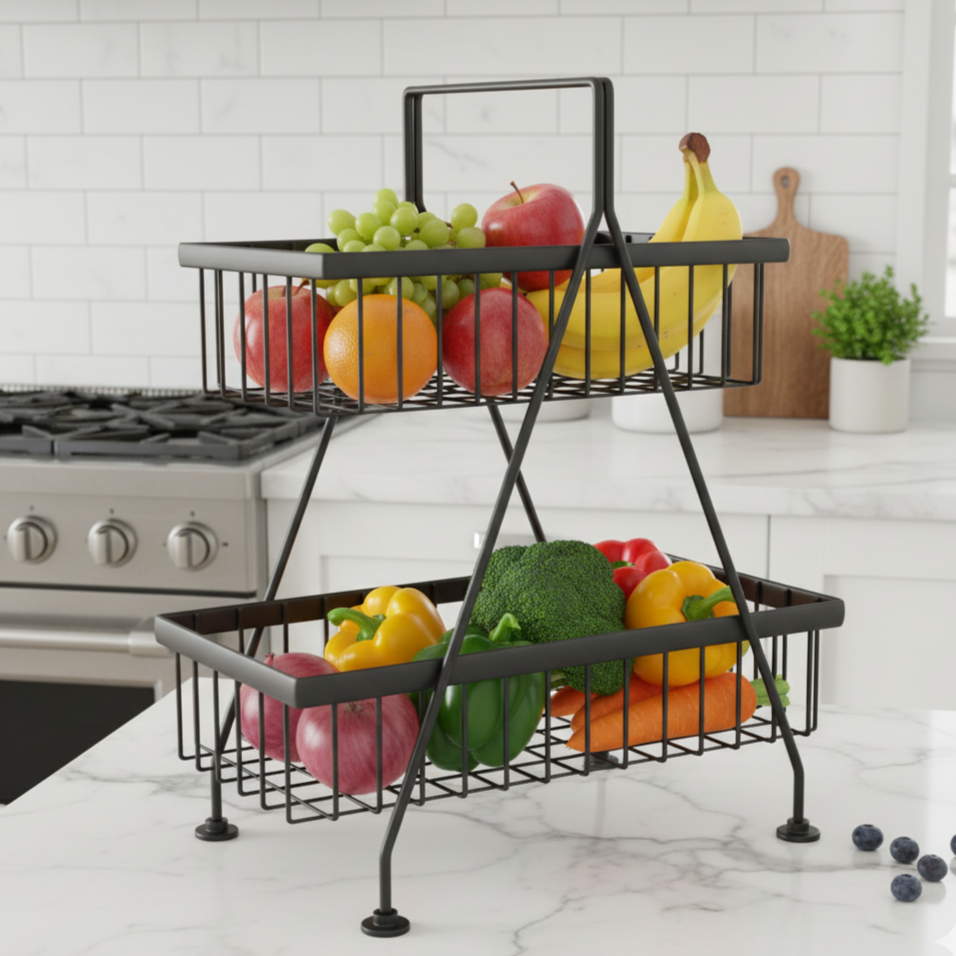 FRESO 2-Tier Fruit & Vegetable Basket