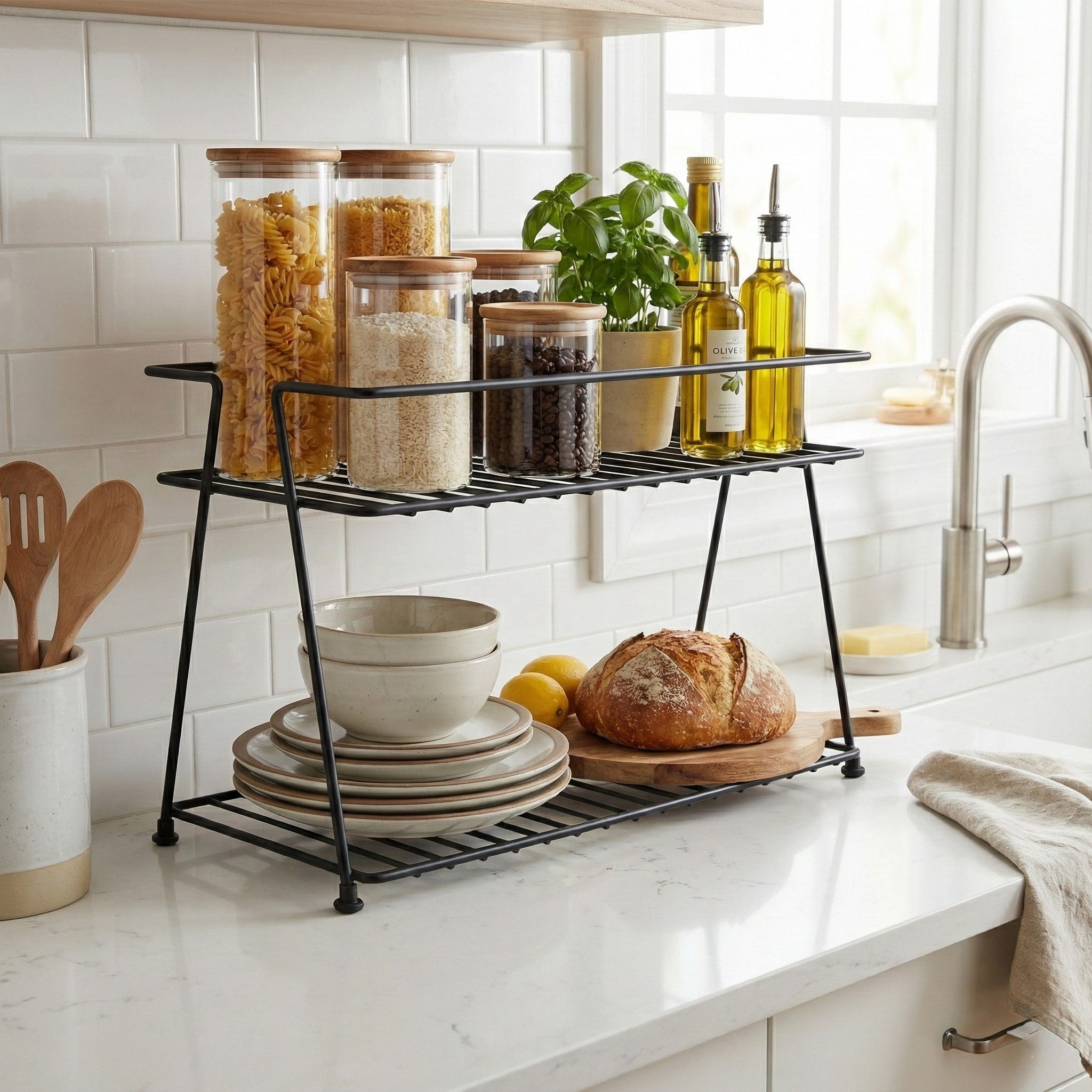Nimbus 2-Tier Standing Spice Rack Storage Container