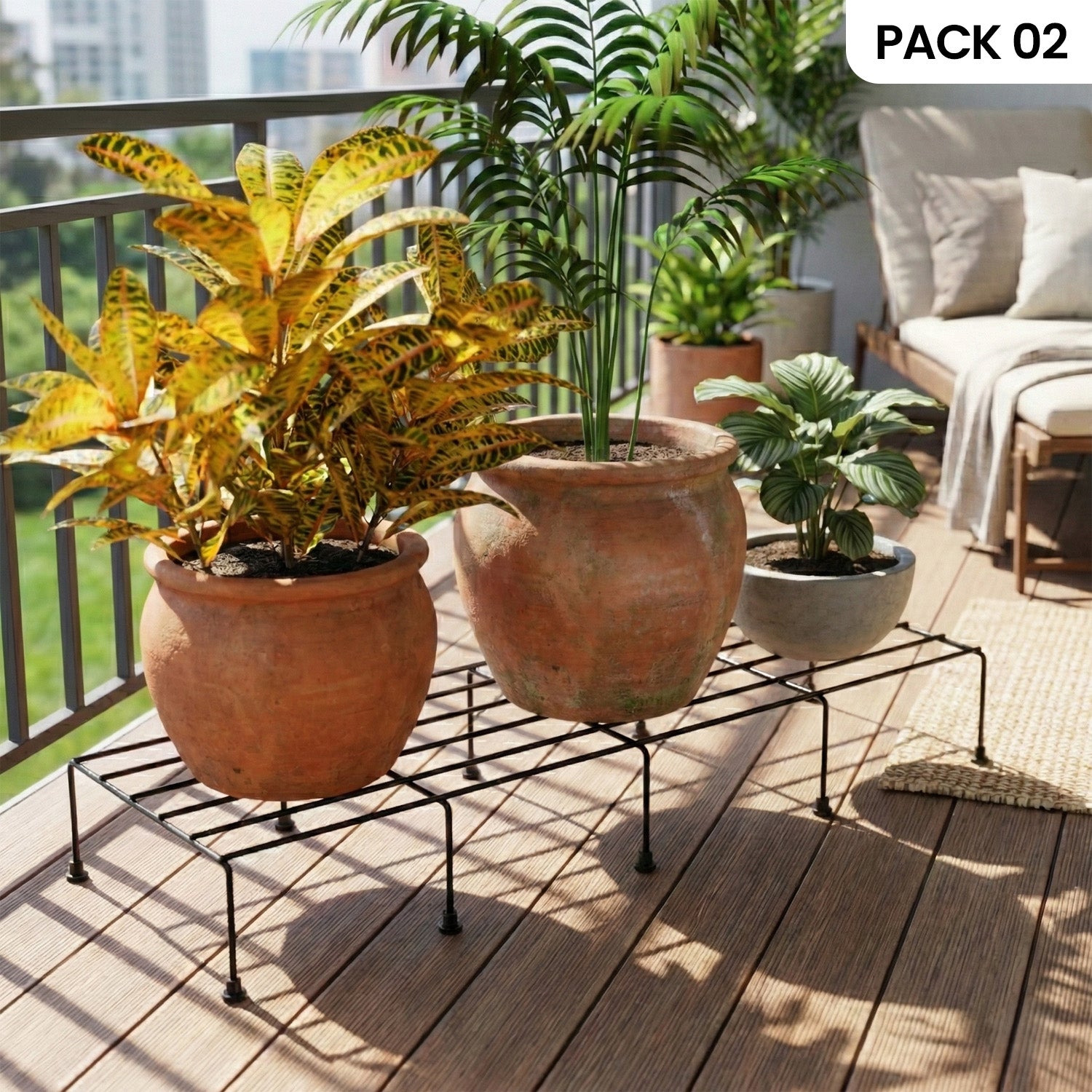 TITAN XL Rectangular Plant Stand Metal