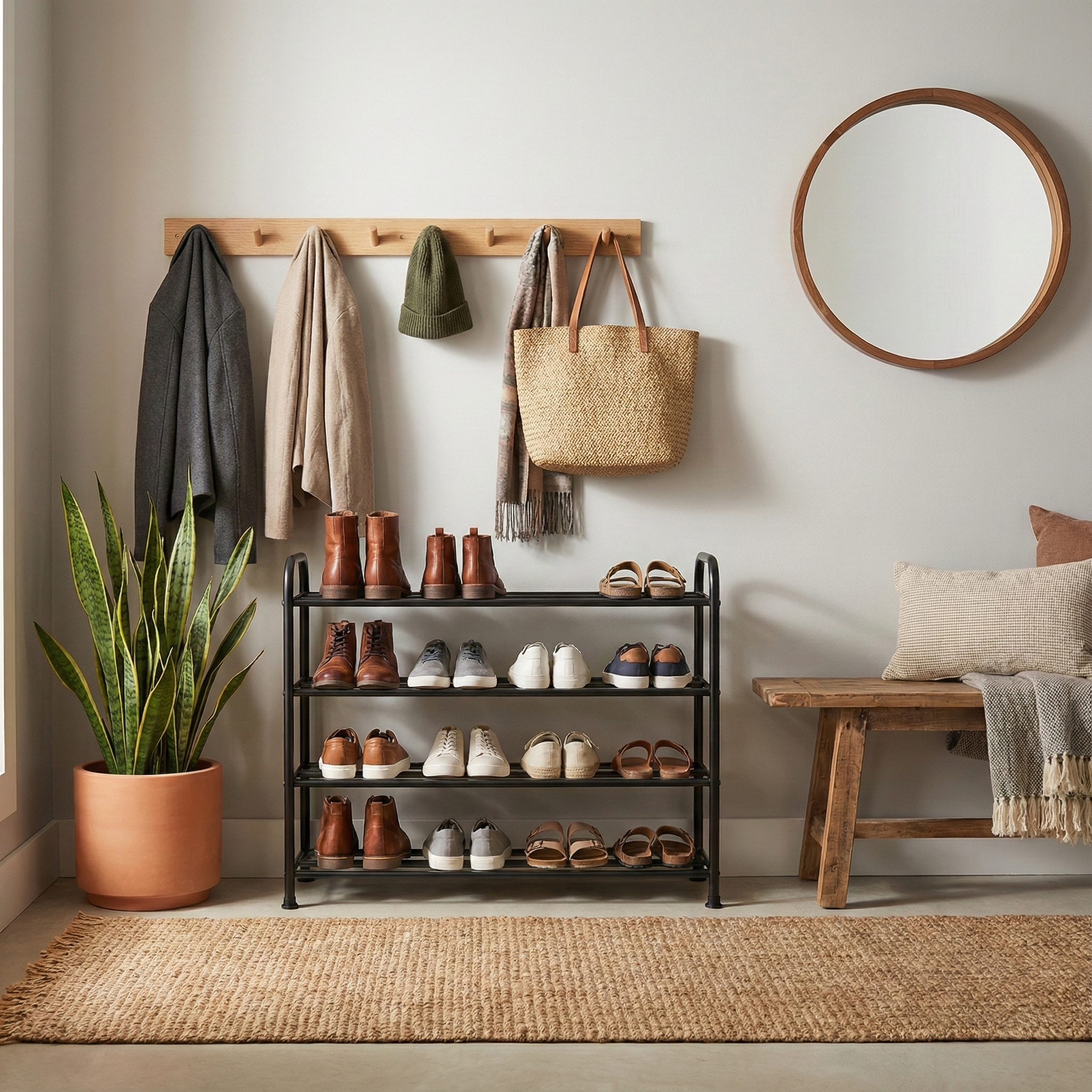 SOLEMATE 4 Tier Shoe Rack