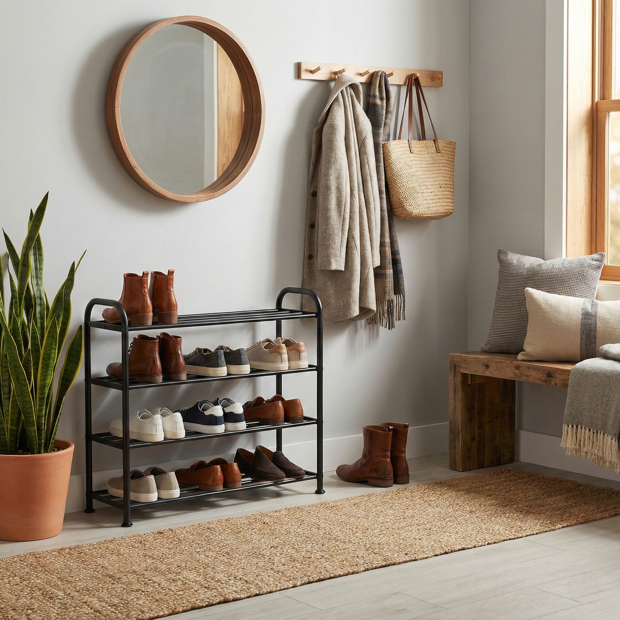 SOLEMATE 4 Tier Shoe Rack