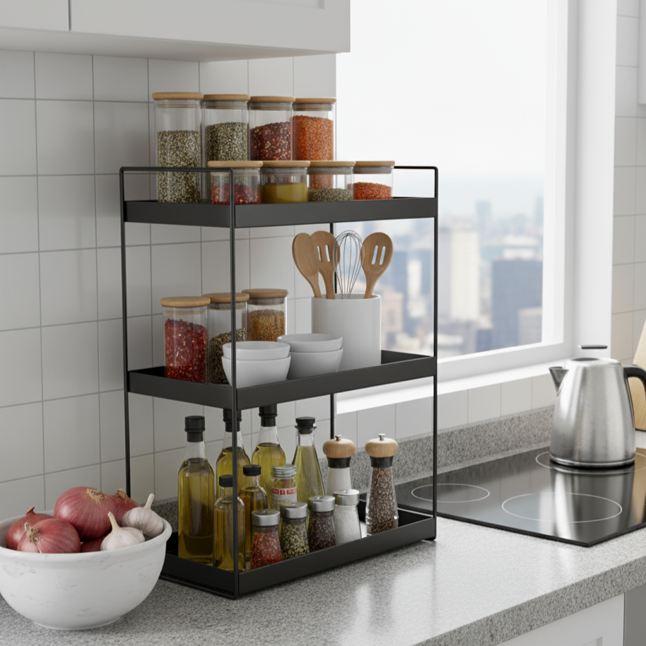 3 Tier Standing Spice Rack Organizer