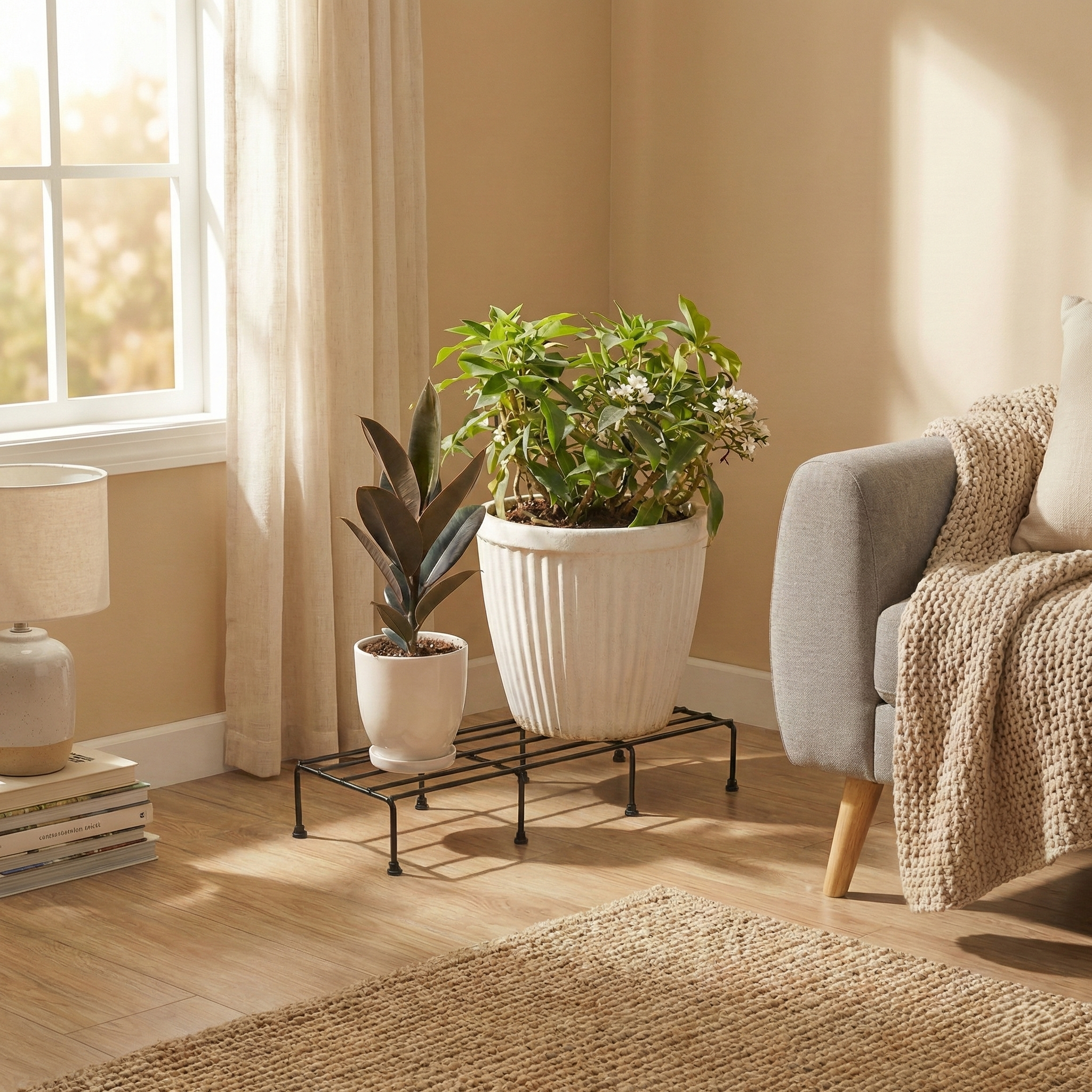 TITAN Rectangular Plant Stand Metal