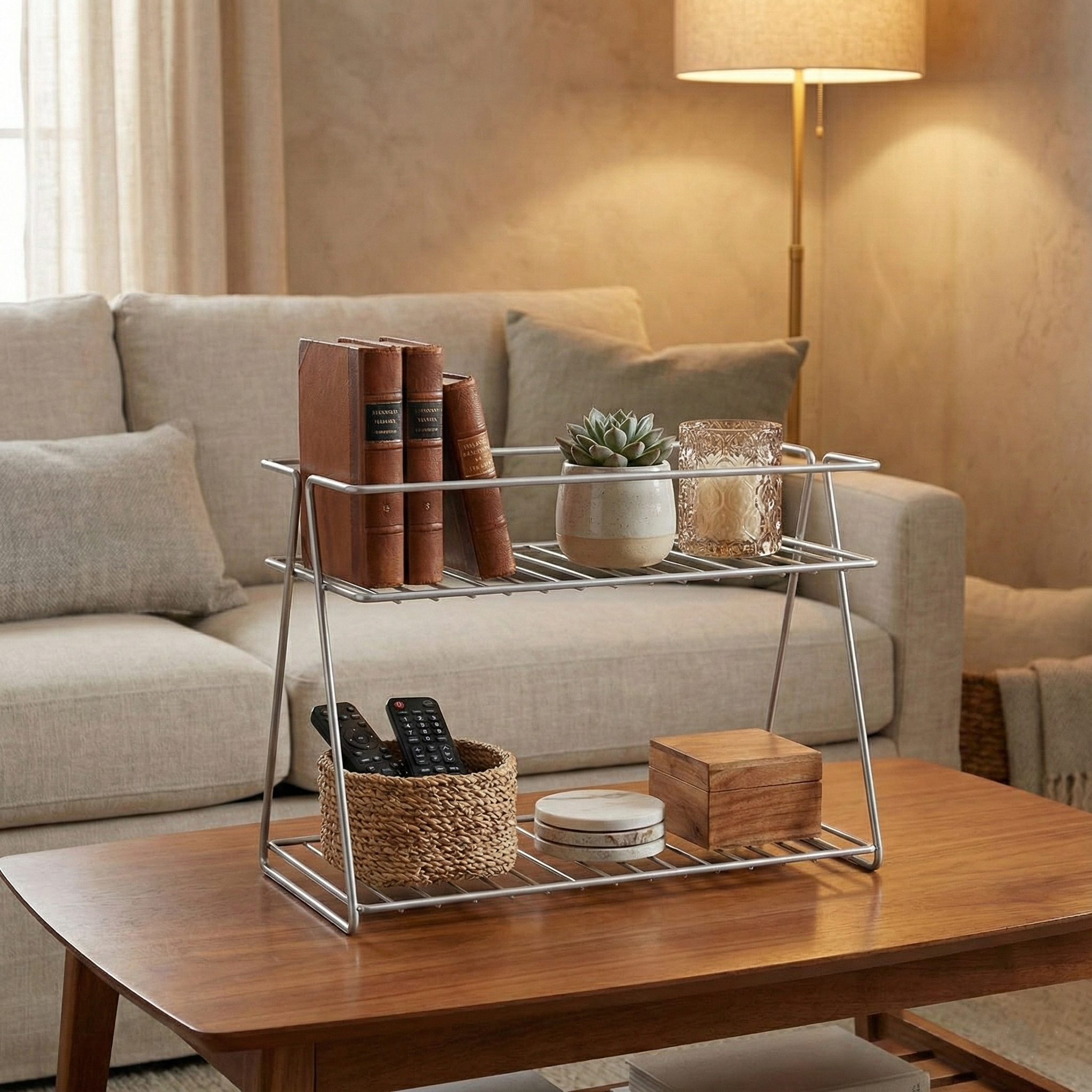 Nimbus 2-Tier Standing Spice Rack Storage Container