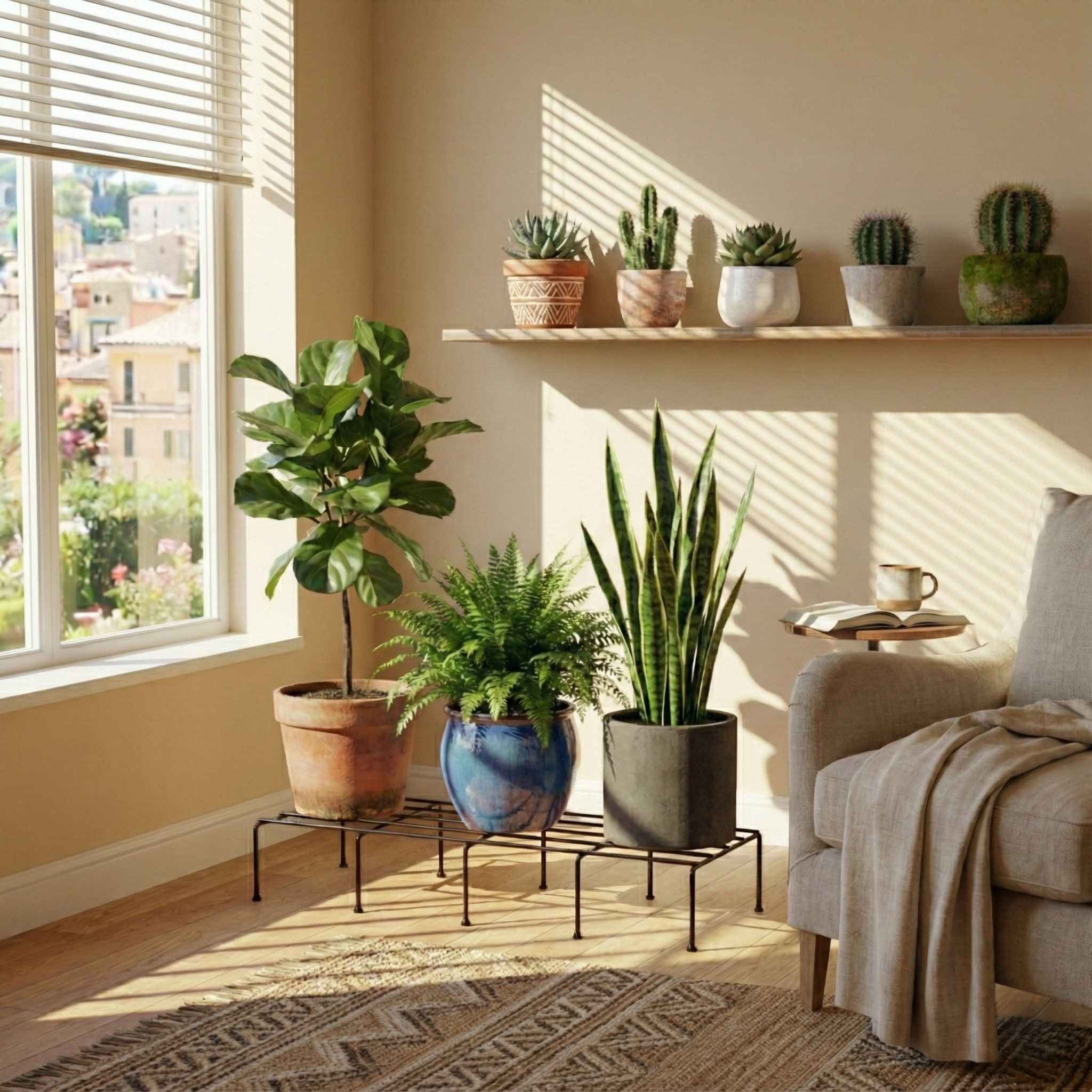 TITAN XL Rectangular Plant Stand Metal