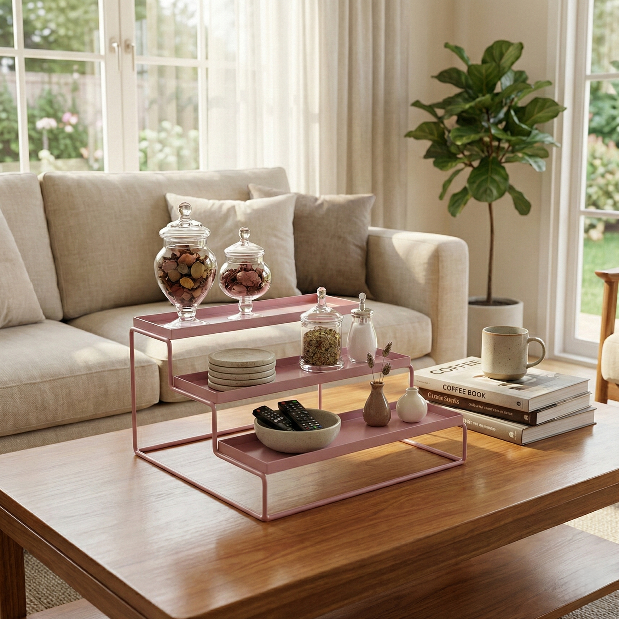 TRIZEN 3 Tier Step Rack Organizer